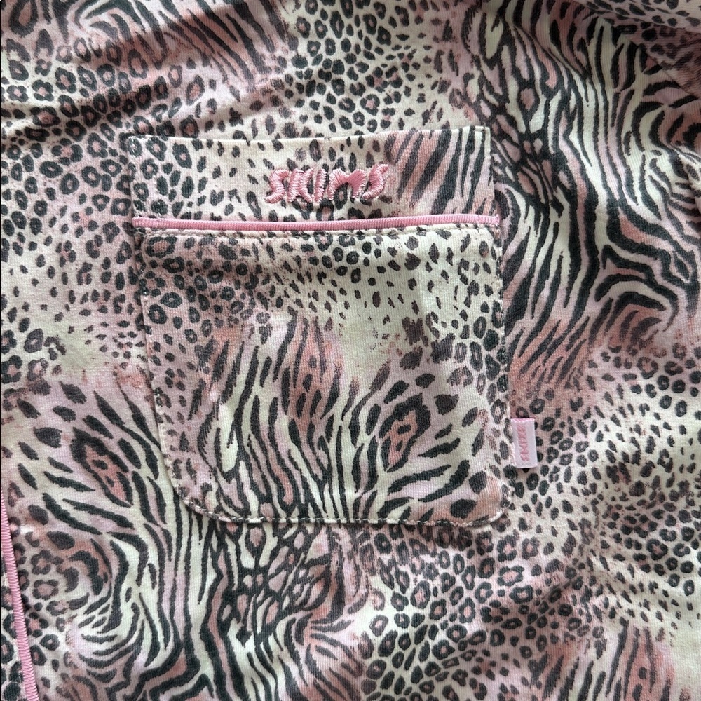 SKIMS NWT Women’s Long Sleep Set Bloom Mini Multi Animal Print - Picture 6 of 6